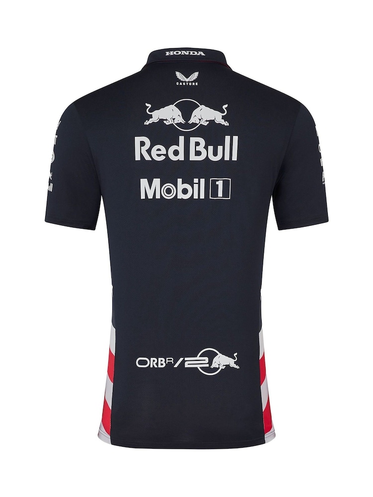 Fanatics Blue F1 Red Bull Racing 2024 Team USA Race Polo Shirt - Image 2 of 3