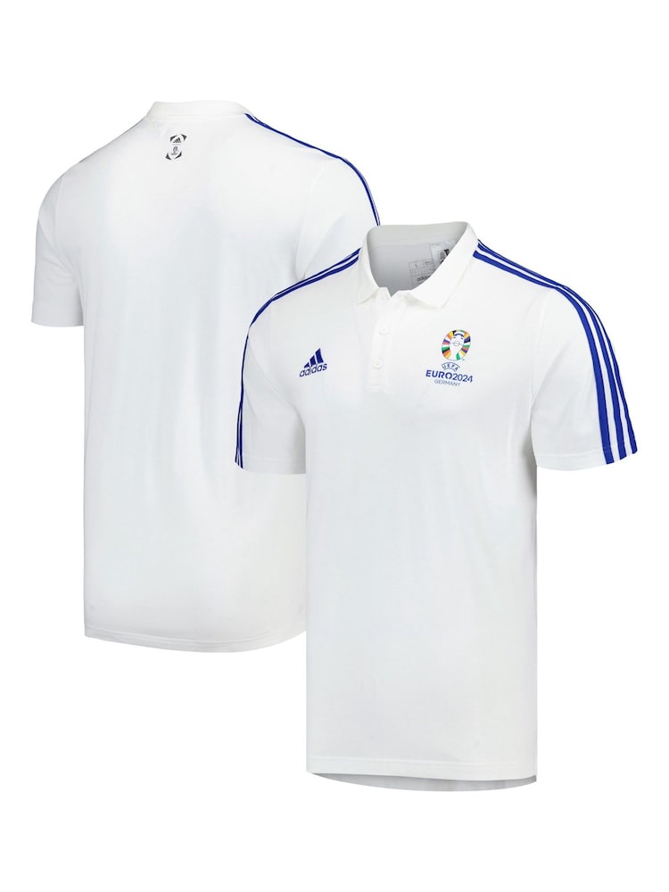 adidas White Euro 2024 Polo Shirt - Image 1 of 3