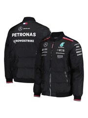 Fanatics F1 Mercedes AMG Petronas 2024 Team Insulator Bomber Black Jacket - Image 1 of 3