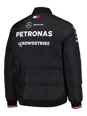 Fanatics F1 Mercedes AMG Petronas 2024 Team Insulator Bomber Black Jacket - Image 2 of 3