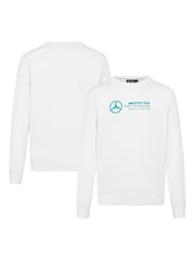 Fanatics F1 Mercedes AMG Petronas Crew White Sweatshirt - Image 1 of 3