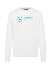 Fanatics F1 Mercedes AMG Petronas Crew White Sweatshirt - Image 3 of 3