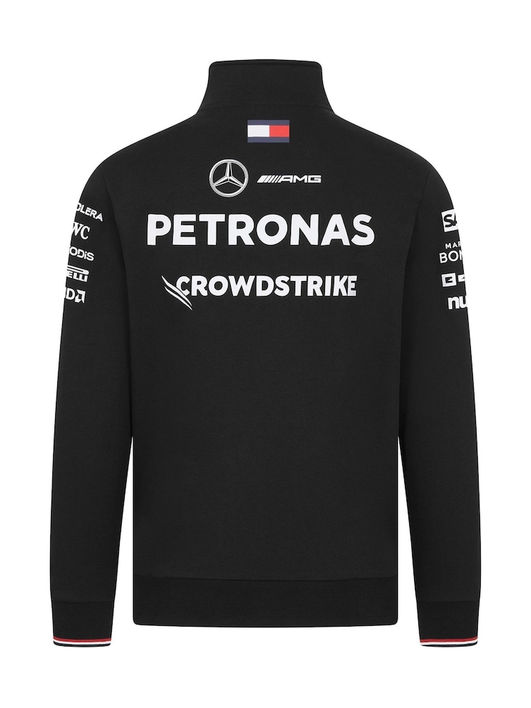 Fanatics F1 Mercedes AMG Petronas 2024 Team 1/4 Zip Black Sweatshirt - Image 2 of 2