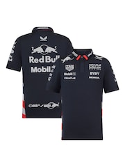 Fanatics Kids Blue F1 Red Bull Racing 2024 Team USA Race Polo Shirt - Image 1 of 3