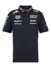 Fanatics Kids Blue F1 Red Bull Racing 2024 Team USA Race Polo Shirt - Image 2 of 3