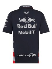 Fanatics Kids Blue F1 Red Bull Racing 2024 Team USA Race Polo Shirt - Image 3 of 3