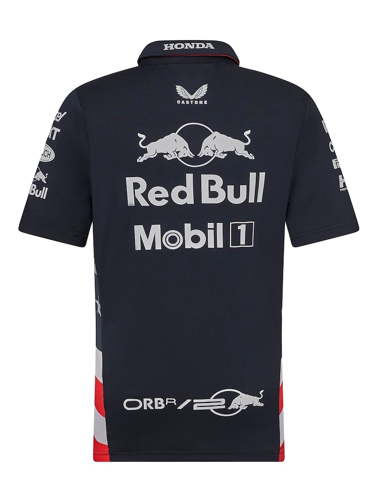 Fanatics Kids Blue F1 Red Bull Racing 2024 Team USA Race Polo Shirt - Image 3 of 3