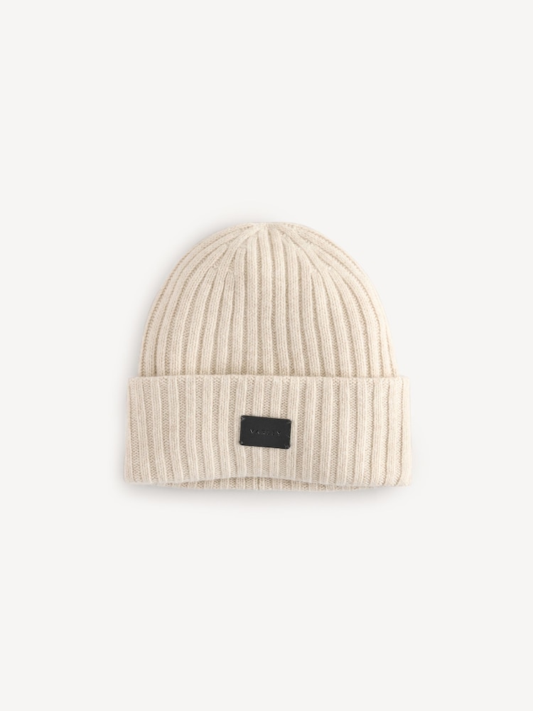 Varley Cream Elva Chunky Rib Beanie - Image 1 of 4