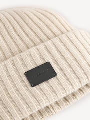 Varley Cream Elva Chunky Rib Beanie - Image 2 of 4