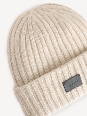Varley Cream Elva Chunky Rib Beanie - Image 3 of 4