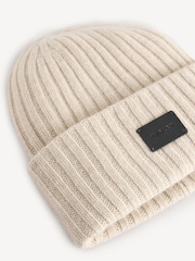 Varley Cream Elva Chunky Rib Beanie - Image 4 of 4