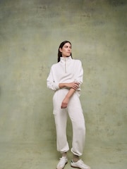 Varley Ivory Marl Hawley Half Zip Sweatshirt - Image 2 of 7