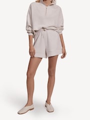 Varley Ivory Marl Hawley Half Zip Sweatshirt - Image 3 of 7