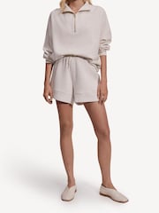 Varley Ivory Marl Hawley Half Zip Sweatshirt - Image 5 of 7