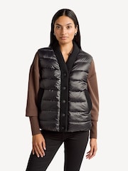 Varley Black Colwyn Combo Boxy Gilet - Image 1 of 4