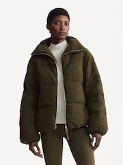 Varley Green Wilkins Sherpa Puffer Jacket - Image 1 of 4