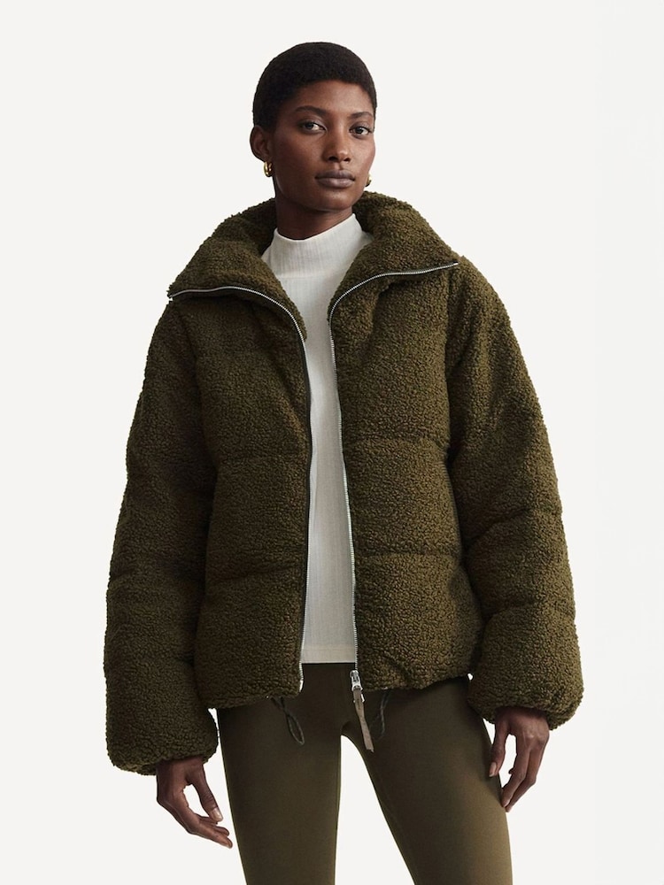 Varley Green Wilkins Sherpa Puffer Jacket - Image 1 of 4