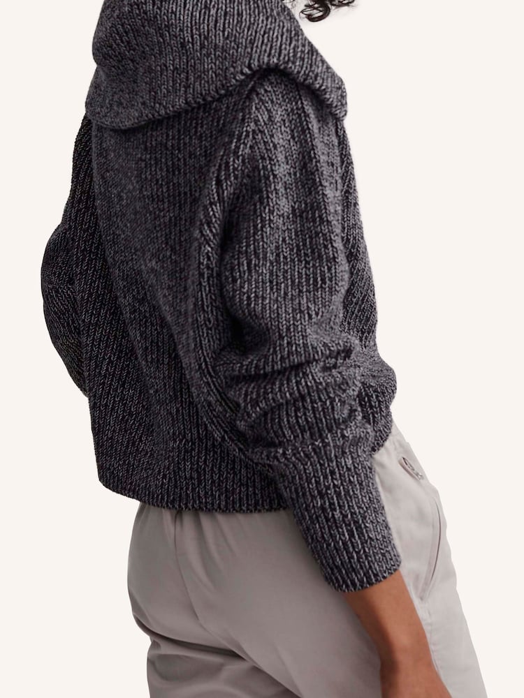 Varley Black Elise Half Zip Knit 100% Cotton Jumper - Image 2 of 6