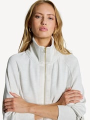 Varley Ivory Marl Roxbury Zip-Up Sweatshirt - Image 4 of 6