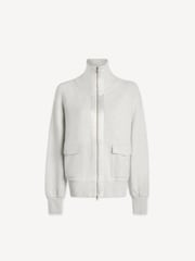 Varley Ivory Marl Roxbury Zip-Up Sweatshirt - Image 6 of 6