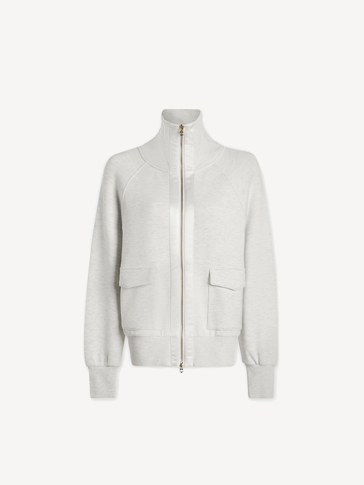 Varley Ivory Marl Roxbury Zip-Up Sweatshirt - Image 6 of 6