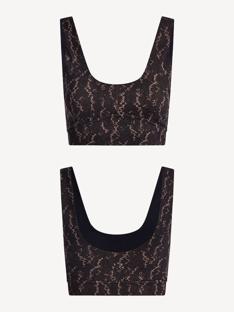 Varley Carob Fragment Snake Print Form Elsie Sports Bra - Image 7 of 7