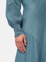 Jigsaw Blue Silk Linen Gauze Maxi Dress - Image 4 of 7