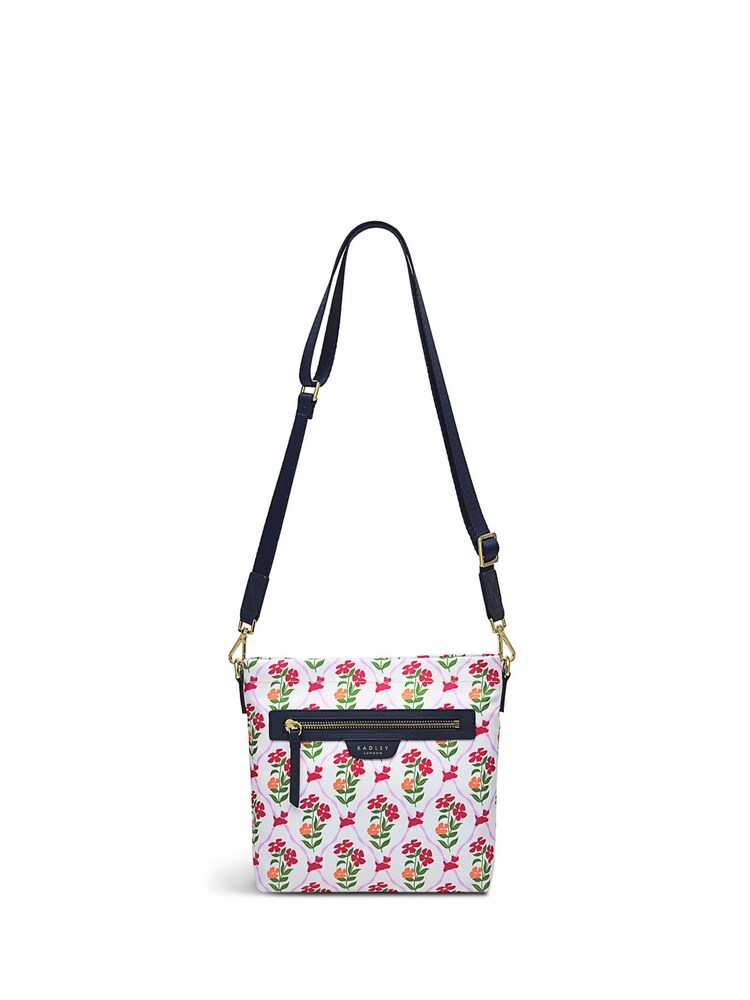 Radley London Small Finsbury Park Carousel Floral Ziptop Cross-Body White Bag - Image 1 of 5