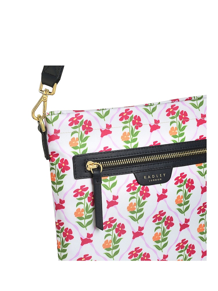 Radley London Small Finsbury Park Carousel Floral Ziptop Cross-Body White Bag - Image 2 of 5