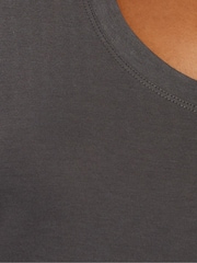 Jigsaw Dark Grey 100% Cotton Scoop Neck T-Shirt - Image 4 of 6