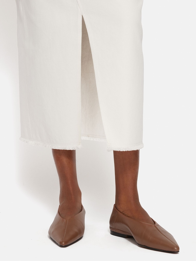 Jigsaw Brown Flat Pointed Linnie Ballerina Shoes - Image 1 of 5