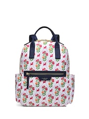 Radley London Medium Finsbury Park Carousel Floral Ziptop White Backpack - Image 1 of 5