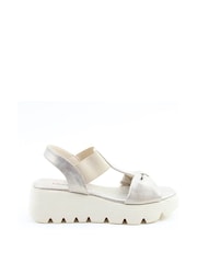 Heavenly Feet Gold Plaza Sandals - Image 1 of 4