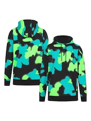 Fanatics F1 Mercedes AMG Petronas Spray Camo Relaxed Fit Black Hoodie - Image 1 of 3