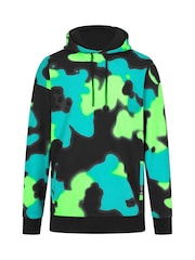 Fanatics F1 Mercedes AMG Petronas Spray Camo Relaxed Fit Black Hoodie - Image 2 of 3