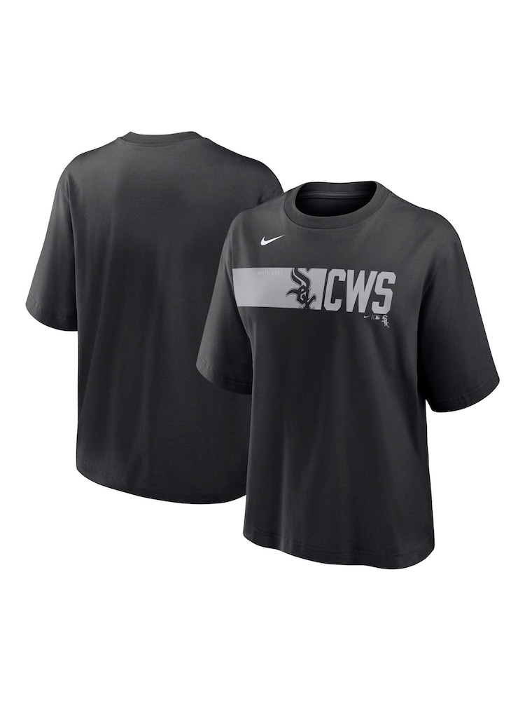Fanatics MLB Chicago White Sox Team Knockout Boxy 100% Cotton Black T-Shirt - Image 1 of 3
