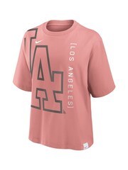 Fanatics Pink MLB Los Angeles Dodgers Statement Boxy 100% Cotton T-Shirt - Image 2 of 3