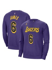 Fanatics Purple NBA Los Angeles Lakers Name & Number Crew Sweatshirt Lebron James - Image 1 of 3