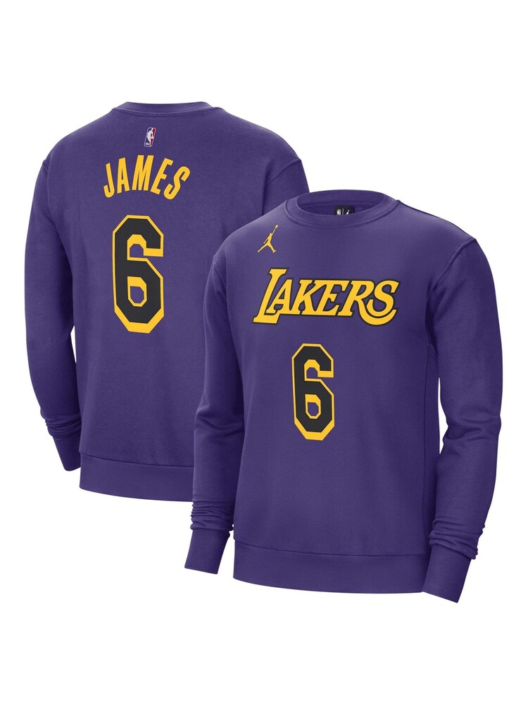 Fanatics Purple NBA Los Angeles Lakers Name & Number Crew Sweatshirt Lebron James - Image 1 of 3