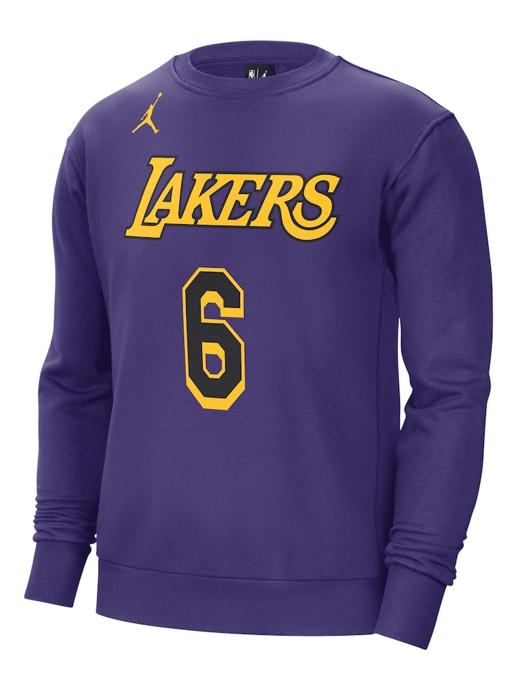 Fanatics Purple NBA Los Angeles Lakers Name & Number Crew Sweatshirt Lebron James - Image 2 of 3