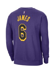 Fanatics Purple NBA Los Angeles Lakers Name & Number Crew Sweatshirt Lebron James - Image 3 of 3