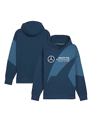 Puma Blue F1 Mercedes AMG Petronas Statement 100% Cotton Hoodie - Image 1 of 3