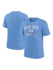 Fanatics Blue MLB Toronto Blue Jays Cooperstown Arch Threads Triblend T-Shirt - Image 1 of 3