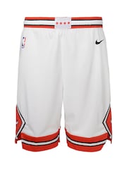 Fanatics Youth NBA Chicago Bulls Association Swingman 100% Cotton White Shorts - Image 1 of 2