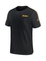 Fanatics NFL Pittsburgh Steelers Dri-Fit Coach Black Top - Image 2 of 3