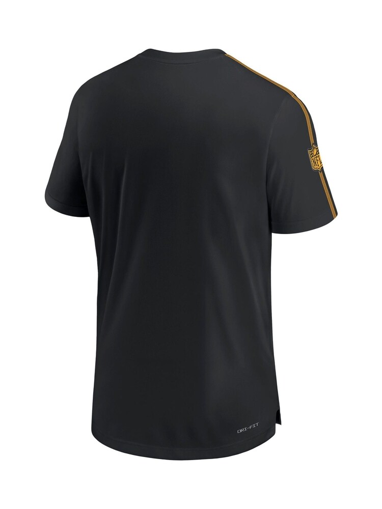 Fanatics NFL Pittsburgh Steelers Dri-Fit Coach Black Top - Image 3 of 3