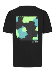 Fanatics F1 Mercedes AMG Petronas Spray Camo Graphic 100% Cotton Black T-Shirt - Image 2 of 3