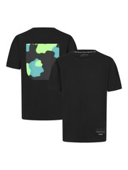 Fanatics F1 Mercedes AMG Petronas Spray Camo Graphic 100% Cotton Black T-Shirt - Image 3 of 3