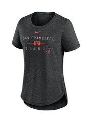 Fanatics MLB San Francisco Giants Knockout Team Stack Triblend Black Womens T-Shirt - Image 2 of 3