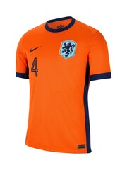 Nike Orange Netherlands Home Stadium Shirt 2024 - Image 2 of 3